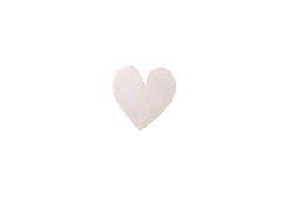 Obraz premium A single soft light pink heart shape on a simple surface isolated on transparent background