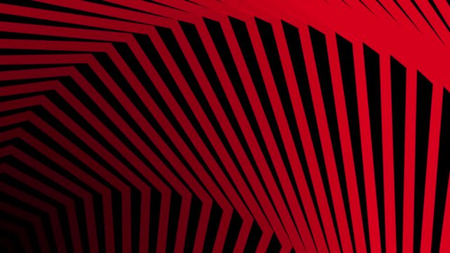 Abstract Red and Black Geometric Stripe Wave Motion Loop Background