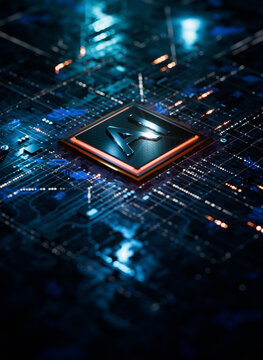 Connecting network computer chip background
