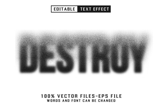 Destroy Editable Text Effect