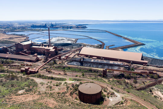 Iron ore smelter at Whyalla. South Australia.