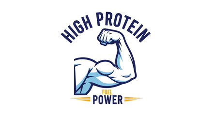 Obraz premium A graphic illustration of a muscular arm flexing to represent strength and nutrition