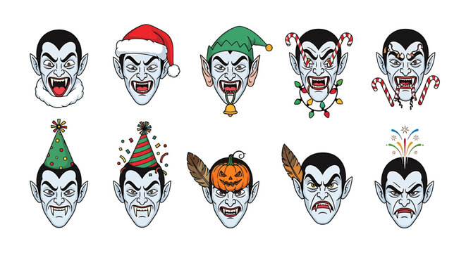 The Joker wears various festive hats and makeup for holidays.