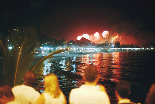 Crowd Watching Fireworks