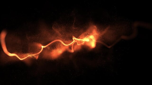 Gold Particles strings and dust, Golden Particles, Looped Alpha Background