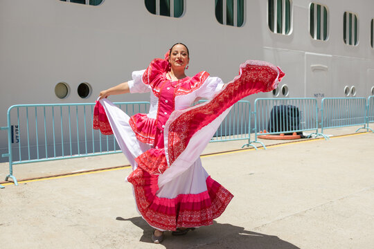 Latin Woman Dancing Performing