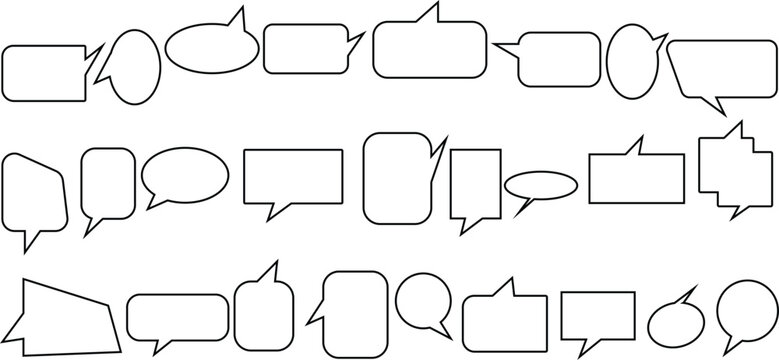 Collection of various speech bubbles for comics 