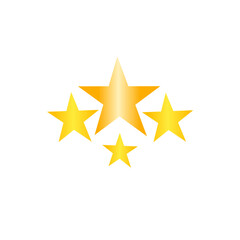 Fototapeta premium Four Gold Star Icon 