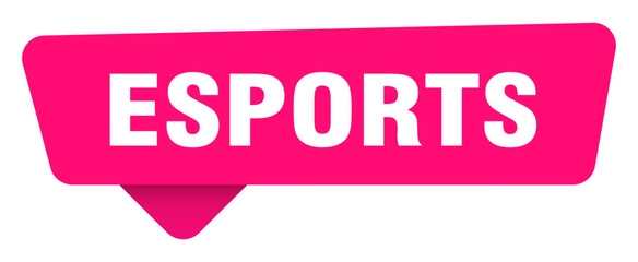 esports magenta sticker isolated on transpatent background. esports sign © BHM