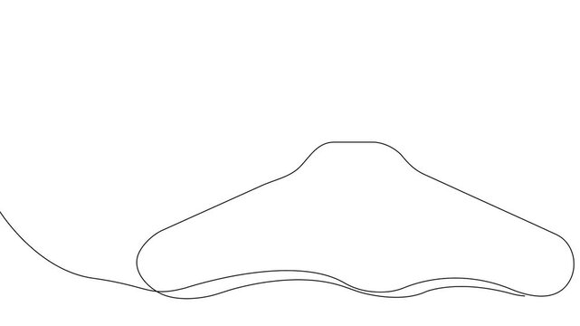 Simple line drawing of a clothes hanger