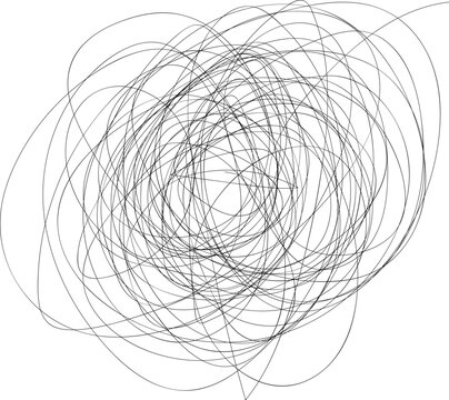 Black scribbles, tangled lines, abstract vector illustration, scribble art