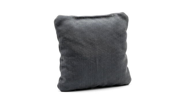 Black cornhole beanbag isolated on white background