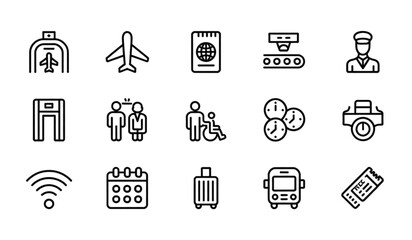 Fototapeta premium Set of sixteen flat style icons representing various services and activities Vector