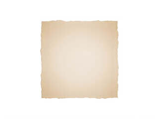 Fototapeta premium Vintage Blank Parchment Paper Square Texture With Distressed Rough Edges for Antique Stationery Design Projects