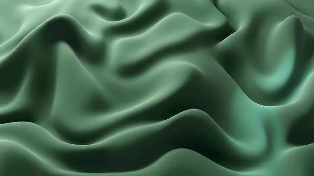 4K Abstract Organic Matte Chalkboard Green Waves Undulating Loop