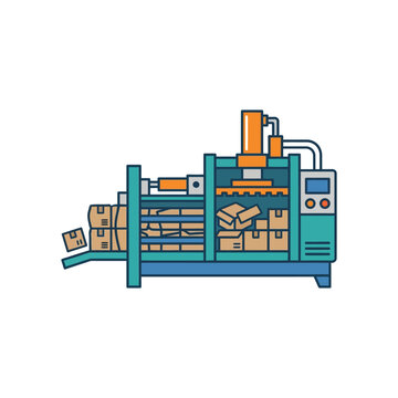 Industrial hydraulic baler for cardboard recycling