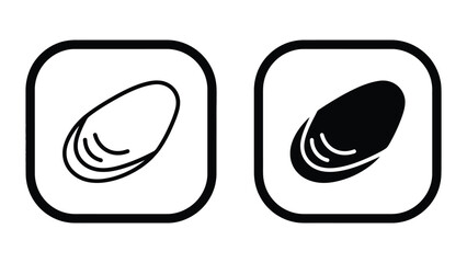Mussel shell icon vector isolated graphic © Saiful Stock