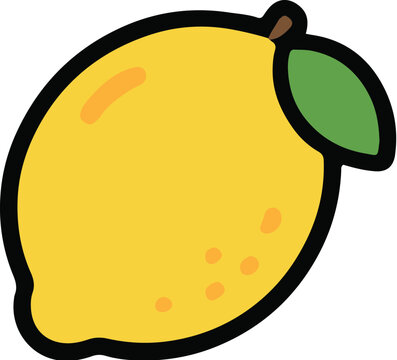 Cute Lemon Cartoon Icon