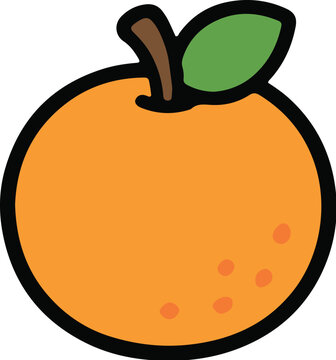 Cute Orange Cartoon Icon