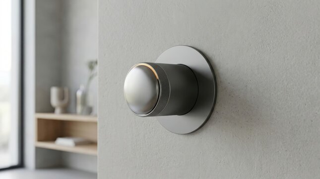 Modern bathroom wall light switch knob