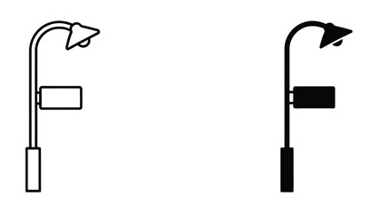 Modern street lamp post vector illustration sign © Saiful Stock