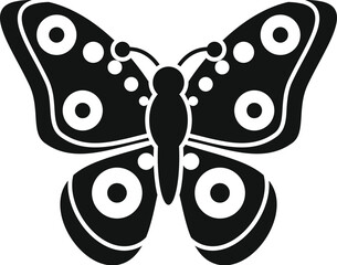 Obraz premium Butterfly icon representing nature, freedom, transformation, and beauty, isolated on white