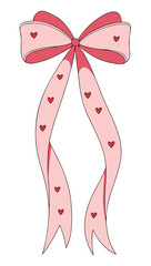 Fototapeta premium red bow on a white