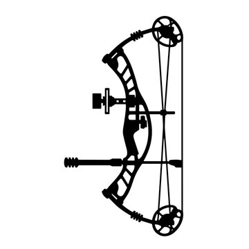 vector illustration of a compound bow