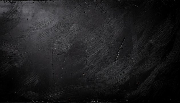Black Distressed Wall Texture Background With Vintage Paint Stains And Scratches Straight Angle