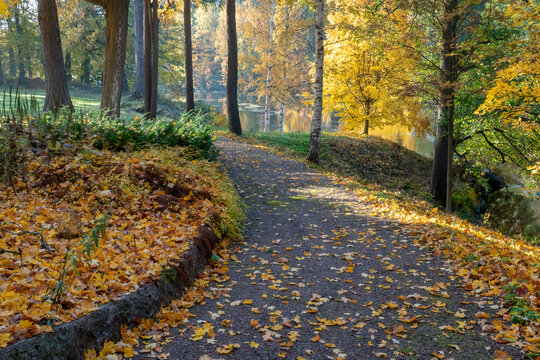 Autumn landscape along the Kymi River