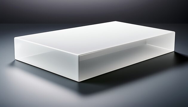 A Clean White Rectangular Prism Or Box Shape With Subtle Shading Isolated On Transparent Background