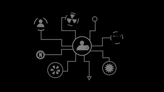 Minimalist user profile icon representing a person or account symbol for web and mobile application interface design on a dark background