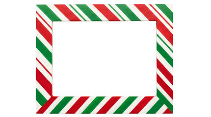 Obraz premium Christmas, holiday, festive, candy cane frame, border, decoration isolated on Transparent Background