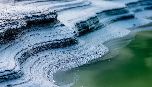 Fast flowing river with turbulent white water rapids.
