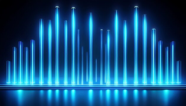 Neon Light Bar Glowing Blue Line Light Tube Vertical Neon Stripe Illuminated Bar Electric Blue Glow Single Neon Element Bright Line Light Azure Light Stick Modern Neon Accent
