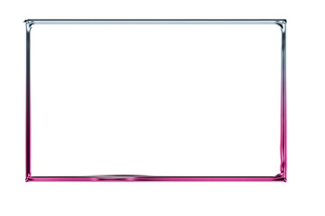 A colorful rectangular frame with a gradient effect stands alone on a white surface © Badsha