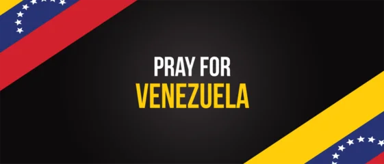 Fototapeten Pony Pray for Venezuela Concept vector design. Massive earthquake hit Venezuela.  © DOERS