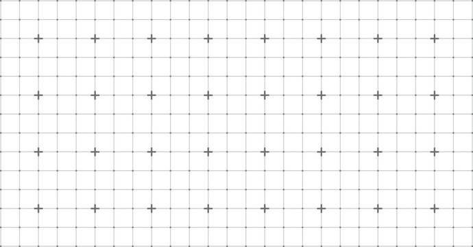 Squared grid texture Seamless pattern cross sign on white background. Blueprint background for user interface, technology, School math, infographic
