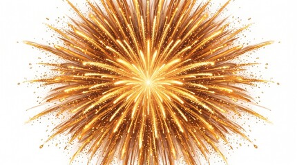 Naklejka premium Colorful Fireworks Celebration in Night Sky on Black Background with Bright Festival Explosion, New Year Party and Holiday Light Display
