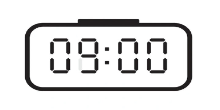 Digital alarm clock vector icon, electronic alarm clock icon