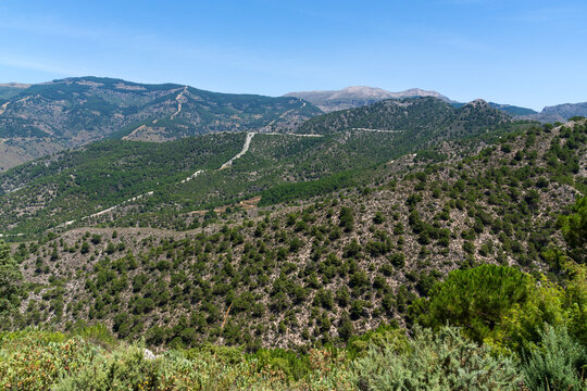 Spectacular mountain scenery, Sierras de Tejeda, Andalusia, Spain