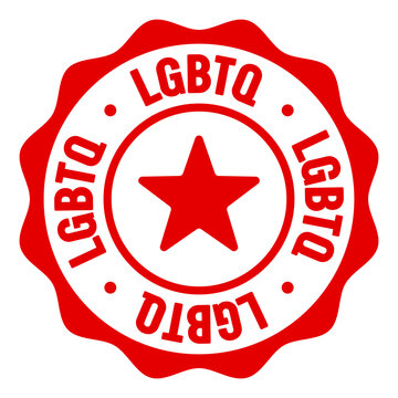 lgbtq seal badge. lgbtq label sticker. Vector sign