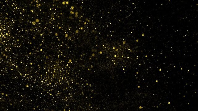 Shot of real dust particles floating in the air. Dust Particles Background. Macro slow motion shot, Use blending mode (screen)