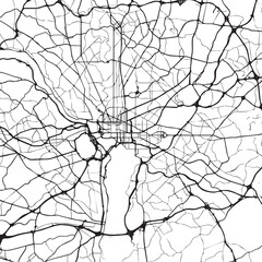 Obraz premium A detailed illustration of a city's road network and infrastructure
