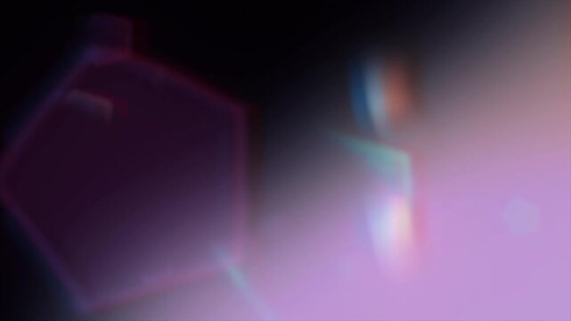 Abstract Cinematic Light Leaks And Bokeh Hexagonal Overlays.