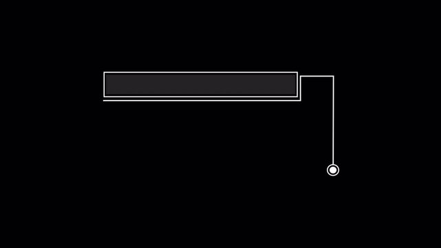 Futuristic Hud callout rectangle text box animation for text highlighting, Simple HUD elements rectangle frame lines callout animation, white callous rectangle, White digital interface box