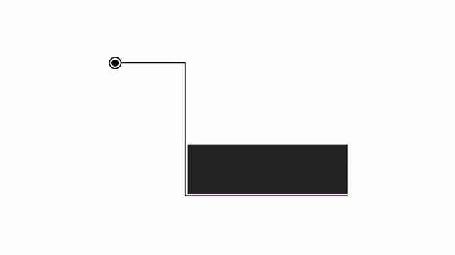 Futuristic Hud callout rectangle text box animation for text highlighting, Simple HUD elements rectangle frame lines callout animation, white callous rectangle, White digital interface box