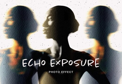 Echo Exposure Photo Effect For Poster And Social Media Design