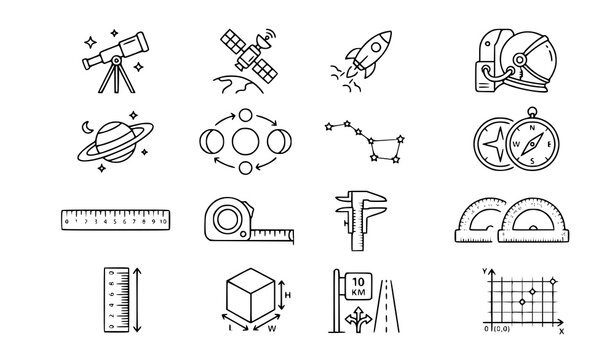 set of icons of zodiac