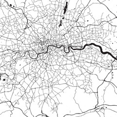Obraz premium A detailed illustration of a city map with roads and river